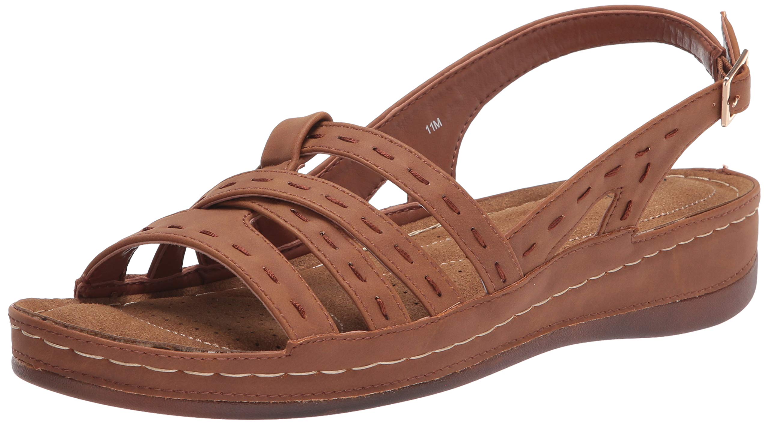 Easy Street Women's Sling Back Sandals - Comfortable Casual Summer Shoes for Walking, Beach & Outdoor Activities