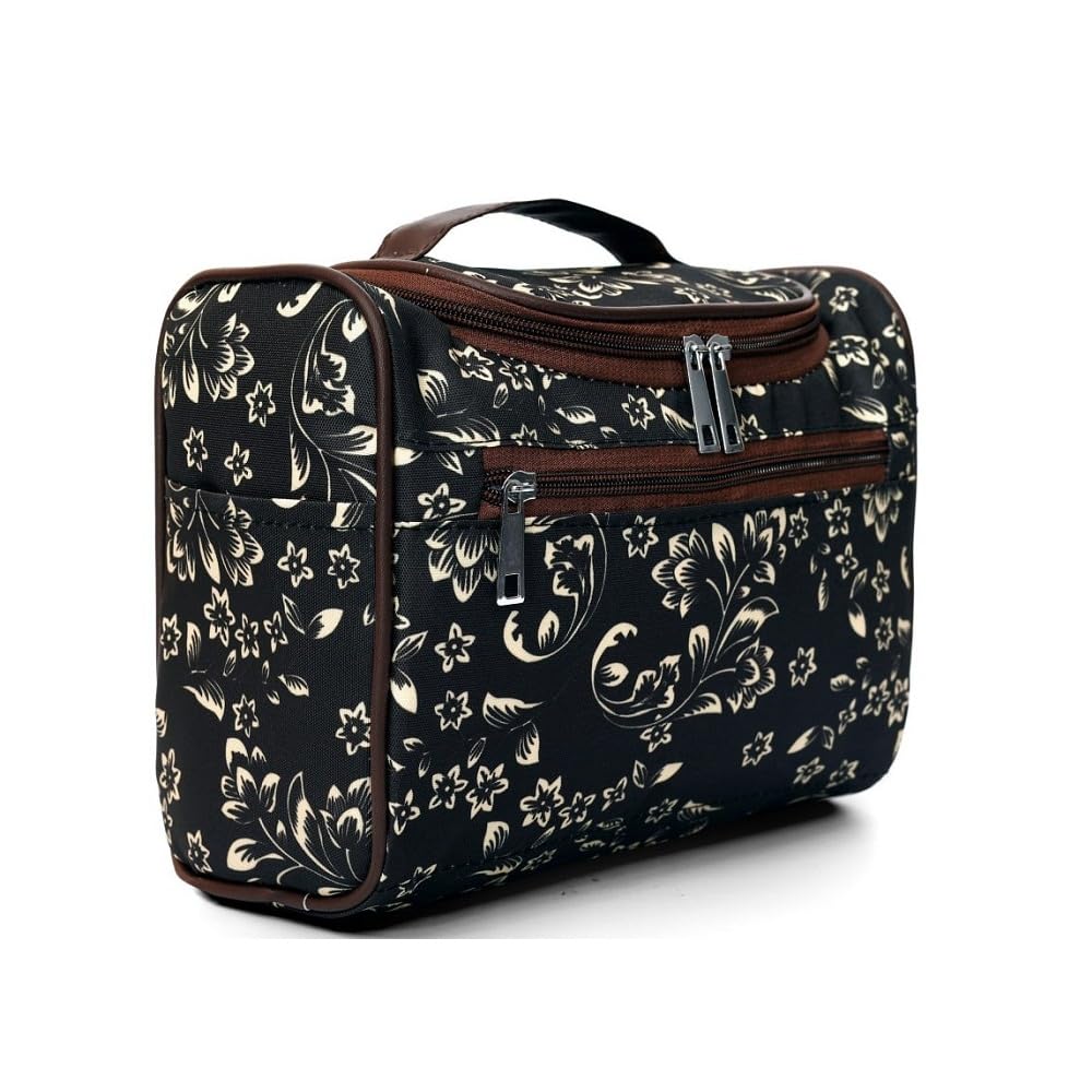 LIBAH Large Cosmetic Organizer Bag with Hook - Waterproof Makeup Travel Case for Women, Multi-Color & Design Options (1 Piece) - Perfect for Travel, Home Storage & On-the-Go Organization