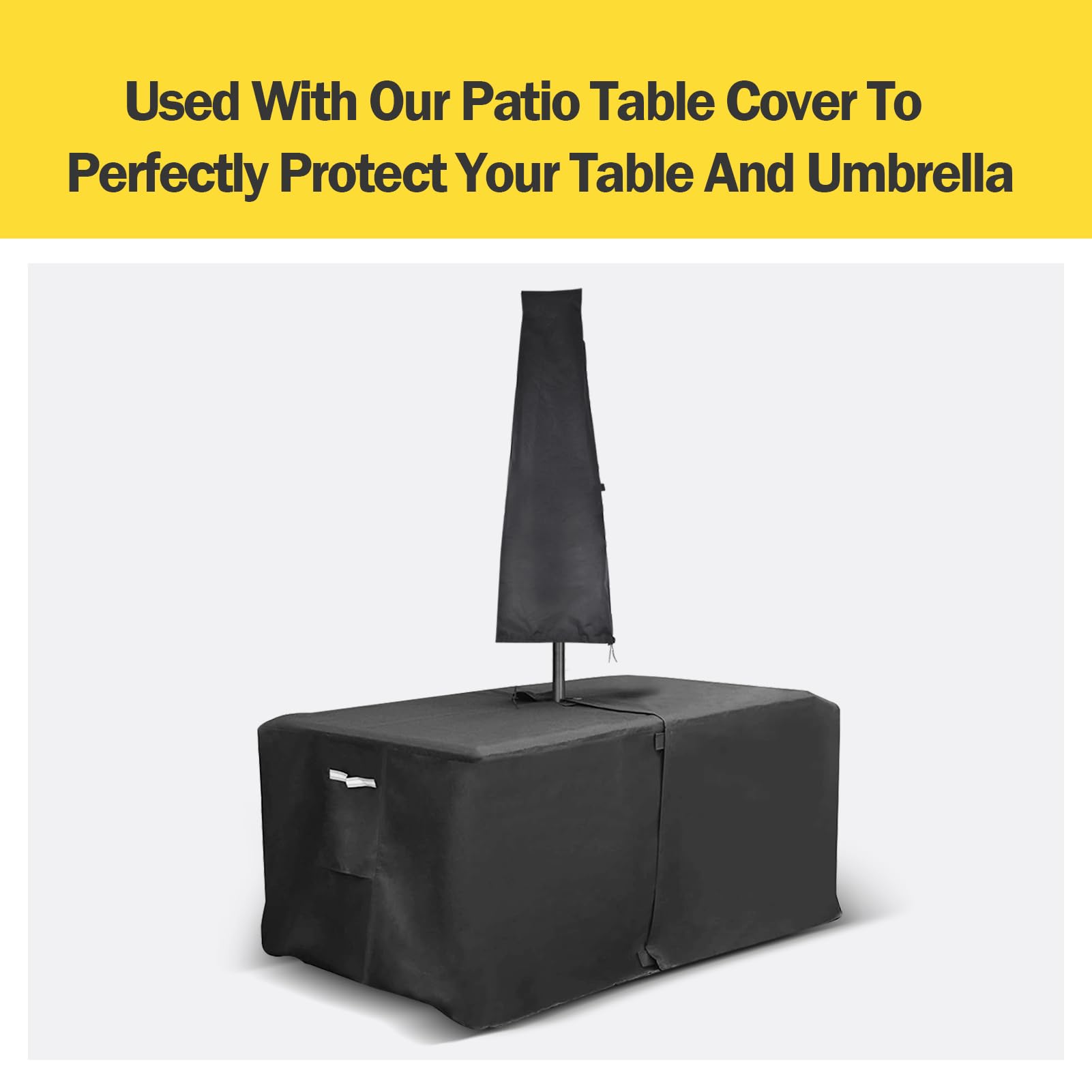 Waterproof 600D Oxford Umbrella Cover for 7-10ft Patio - Heavy Duty with Zipper for Outdoor Use