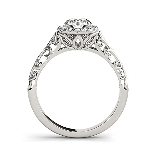 Molioaki Halo Moissanite Engagement Rings for Women - 10K/14K/18K Gold & Platinum Plated Silver - 6 Elegant Styles | Perfect for Proposals, Anniversaries & Special Occasions