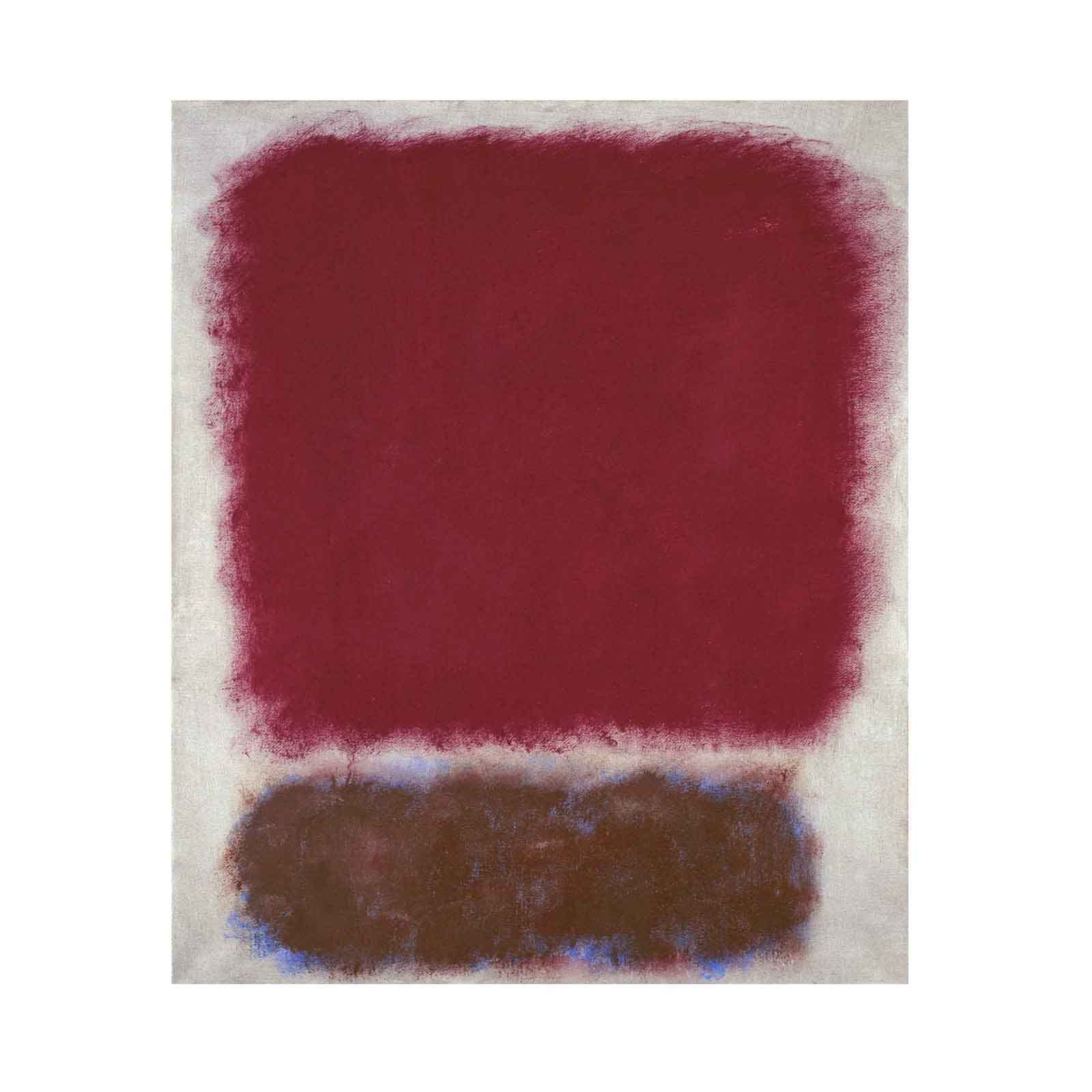 Mark Rothko 'Red Over Brown' Abstract Art Canvas Print - Unframed Wall Decor (20x25cm/8x10in) for Living Room, Bedroom & Bathroom | Modern Home Decor & Office Artwork