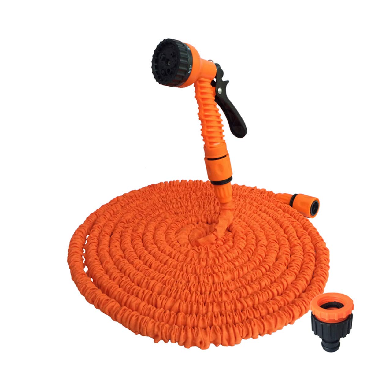 Expandable Magic Garden Hose 75ft - Flexible Water Hose with Spray Gun for Car Washing, Lawn Watering & Outdoor Cleaning (Orange) - Lightweight & Durable EU Standard Plastic Hose Pipe