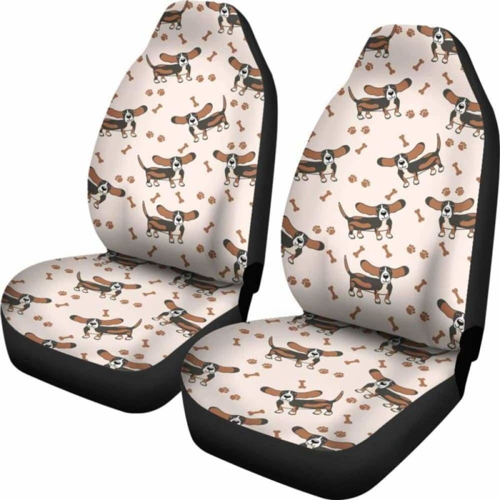 Basset Hound Dog Car Seat Cover - Waterproof Pet Seat Protector for Cars, Trucks & SUVs - Perfect for Travel, Outdoor Adventures & Daily Commutes