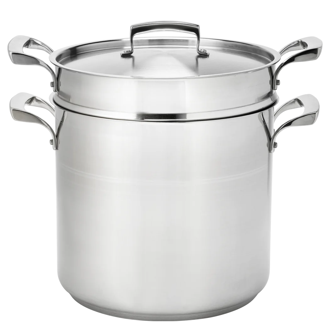 Thermalloy 20 Qt Stainless Steel Double Boiler Set - 3 Piece Kitchen Essential for Melting Chocolate, Making Sauces & Candy (Perfect for Home Bakers & Chefs)