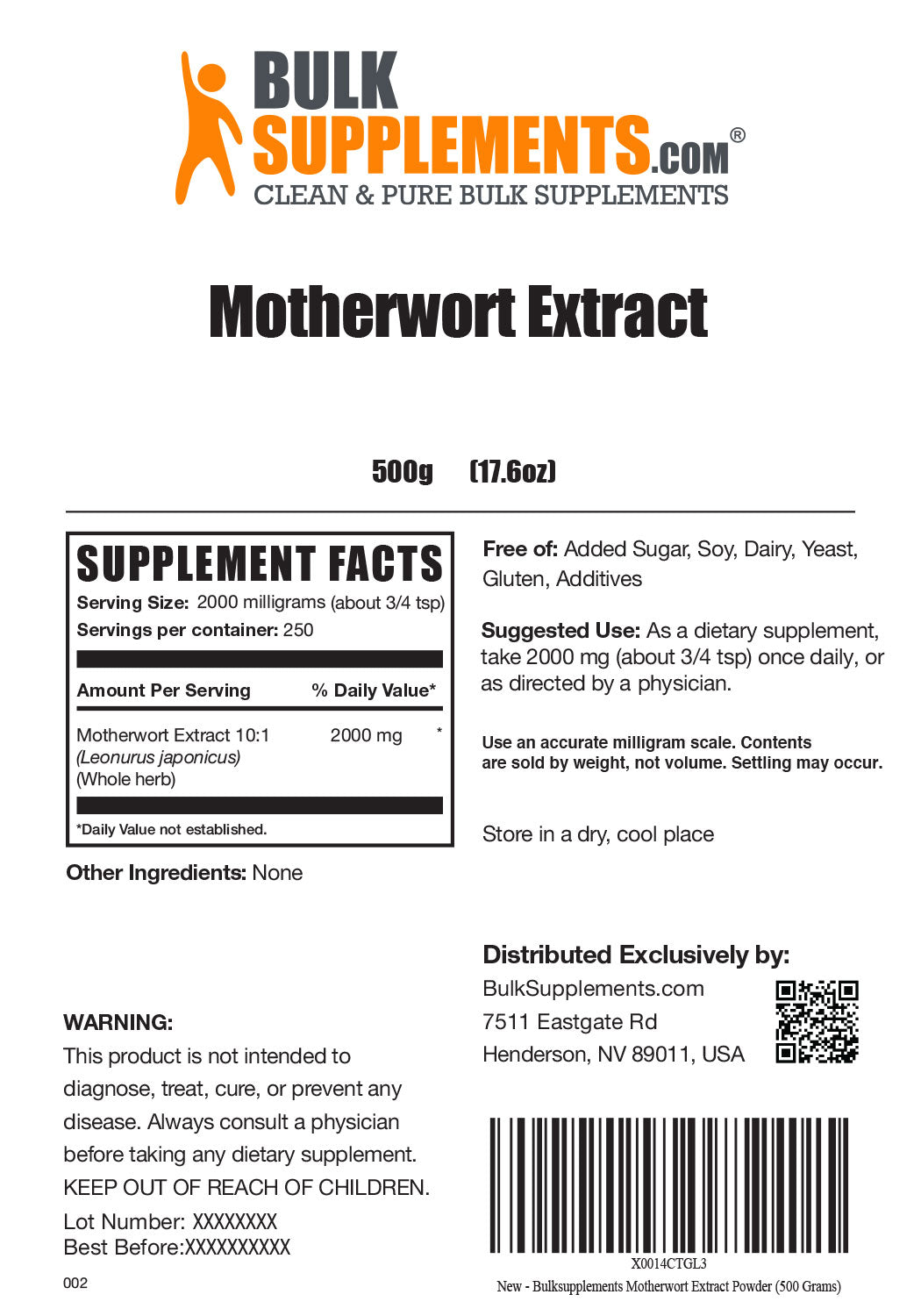 Premium Motherwort Extract Powder - 100% Pure & Natural Herbal Supplement for Stress Relief & Women's Health | Supports Heart Health, Menstrual Comfort & Relaxation | Perfect for Teas, Smoothies & Wellness Routines