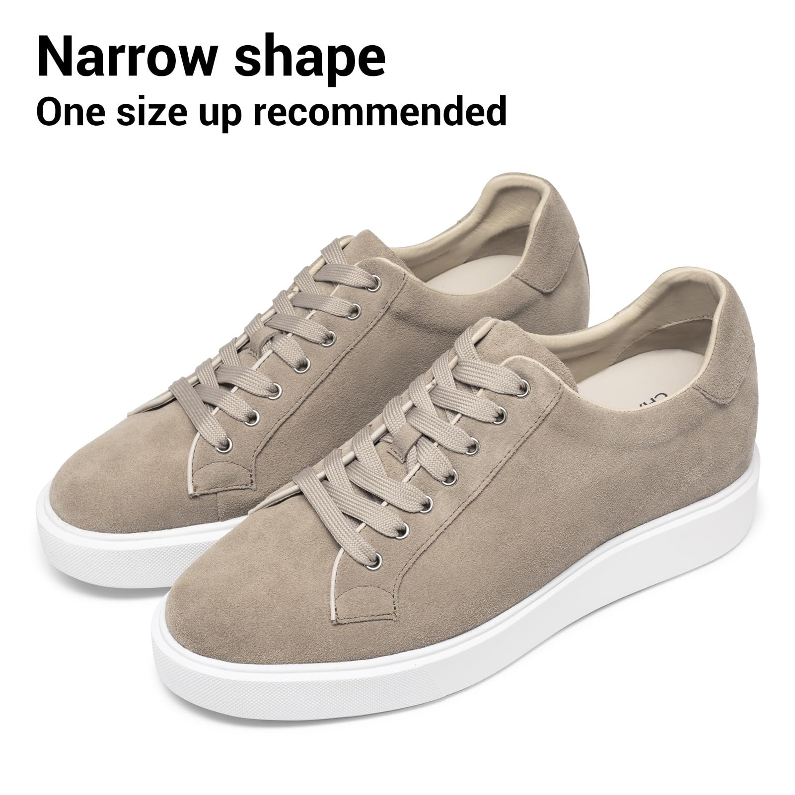 CHAMARIPA Men's Invisible Height Increasing Elevator Sneakers - Comfortable Hidden Heel Lifting Shoes for Daily Wear & Formal Occasions