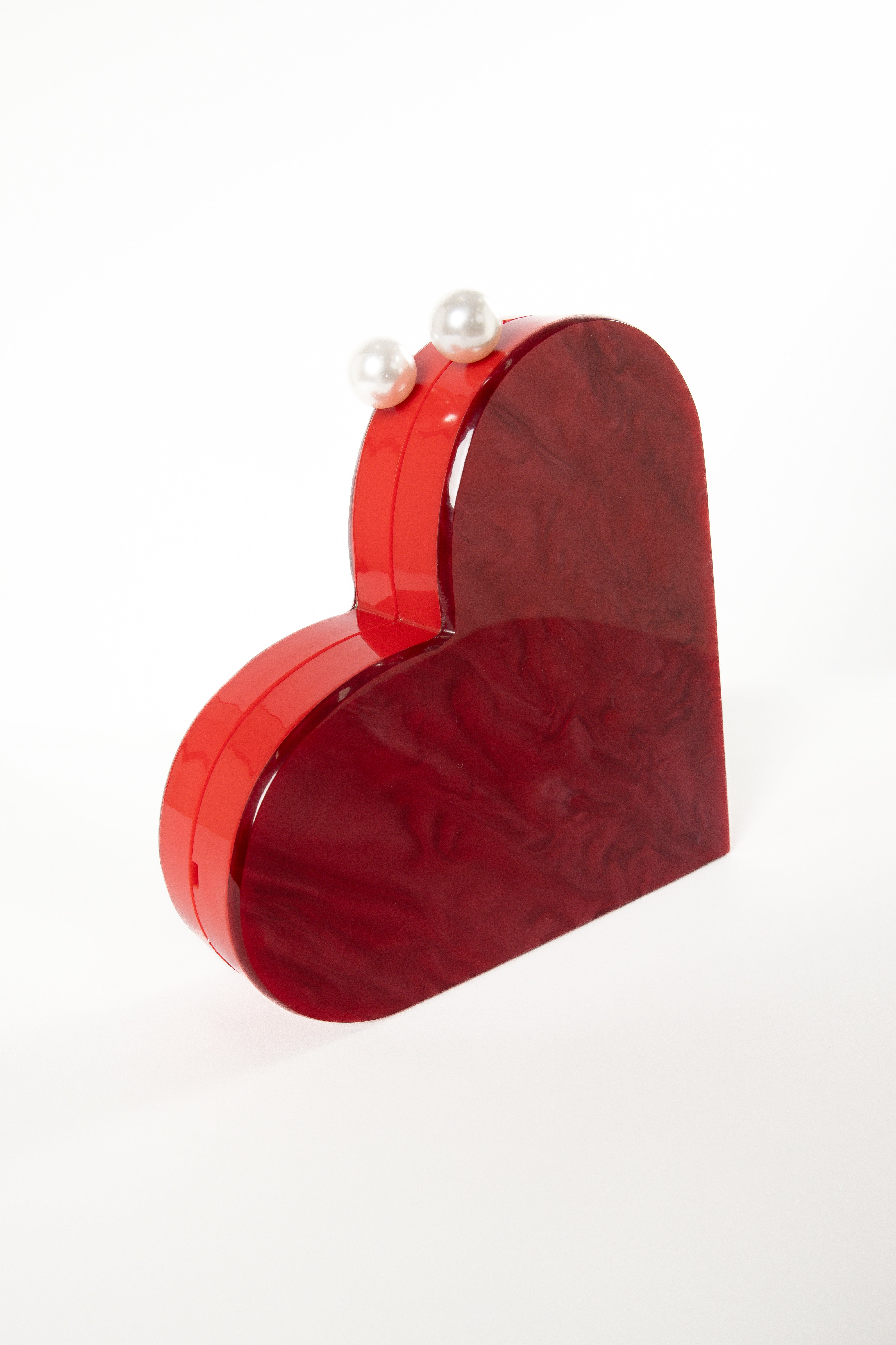Heart Shaped Crossbody Bag for Women - Stylish Red Leather Purse for Valentine's Day, Date Night & Special Occasions
