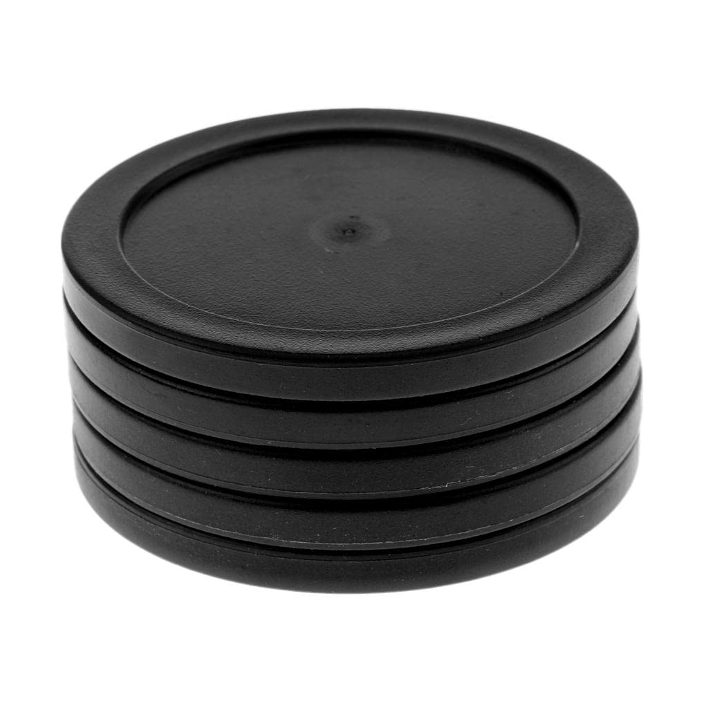 Menolana 62mm Plastic Hockey Pucks for Air Hockey Table Games - Set of 5 - Perfect for Arcade, Game Room, and Family Fun Night