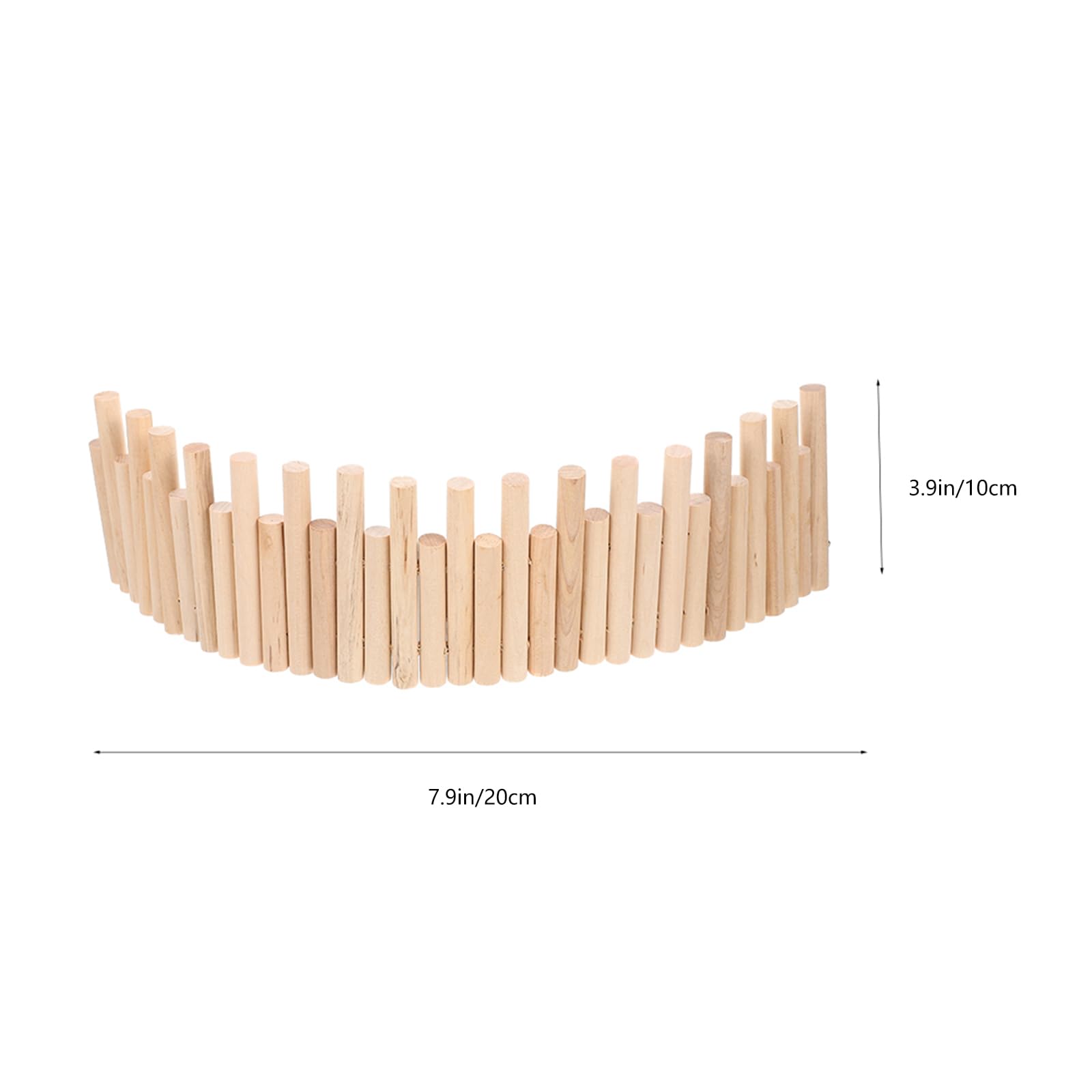 Natural Wooden Hamster Bridge & Hideout - Chew Toy for Hamsters, Mice, Gerbils & Chinchillas | Flexible Climbing Platform, Door Fence & Basket Accessories | Perfect for Cage Decor & Small Pet Playtime