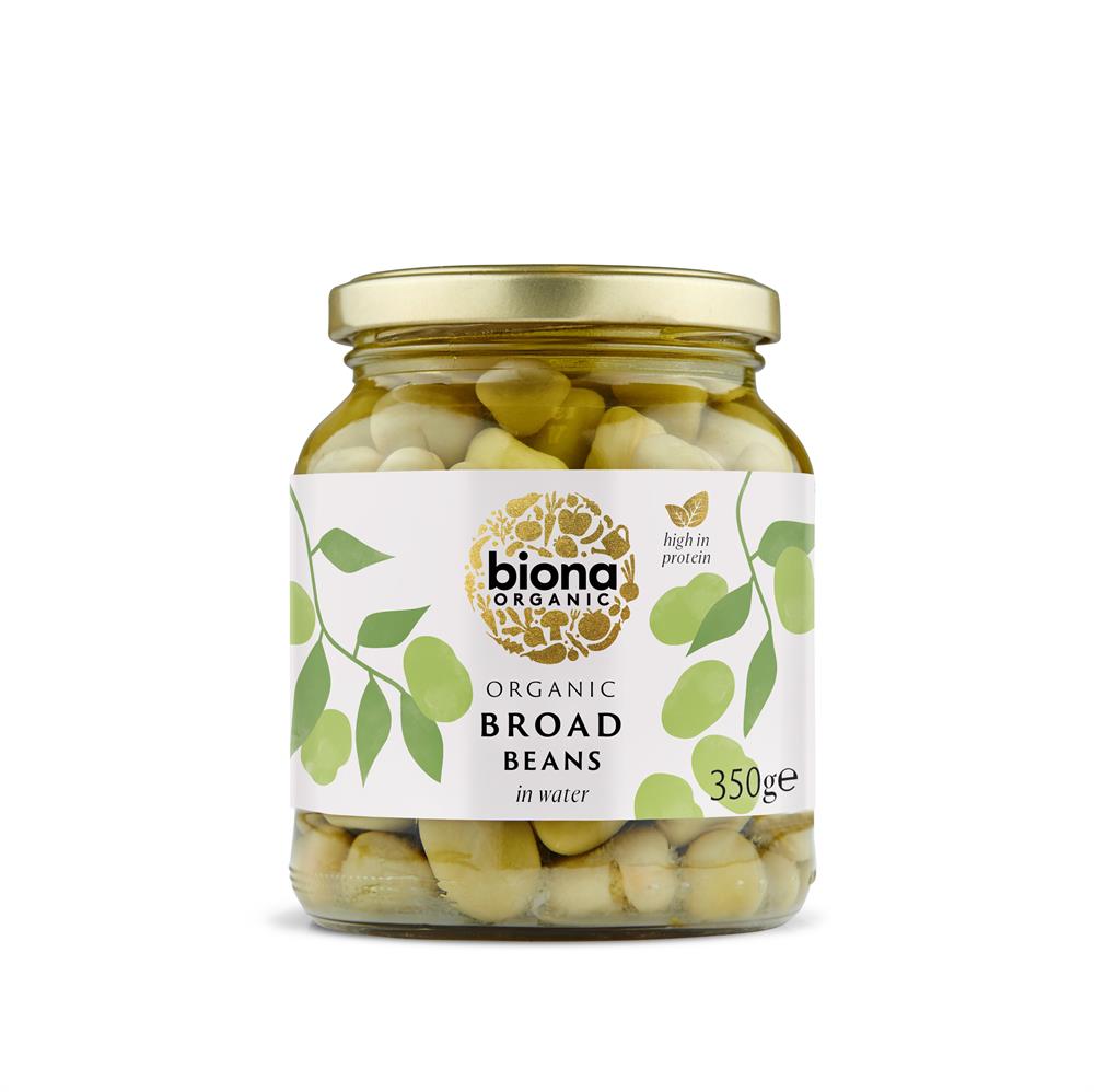 Organic Biona Broad Beans 350g | Non-GMO, Vegan, Gluten-Free | Perfect for Salads, Soups & Healthy Snacking