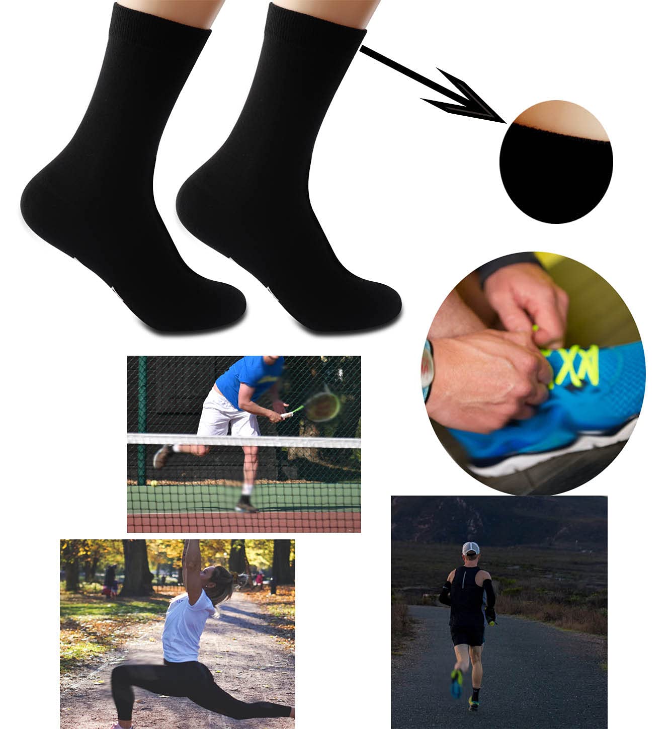 TSOTMO Men's Sports Socks - Breathable Bowling Socks for Men | Perfect Gift for Bowling Lovers & Players | Ideal for Bowling Tournaments, League Games & Casual Play