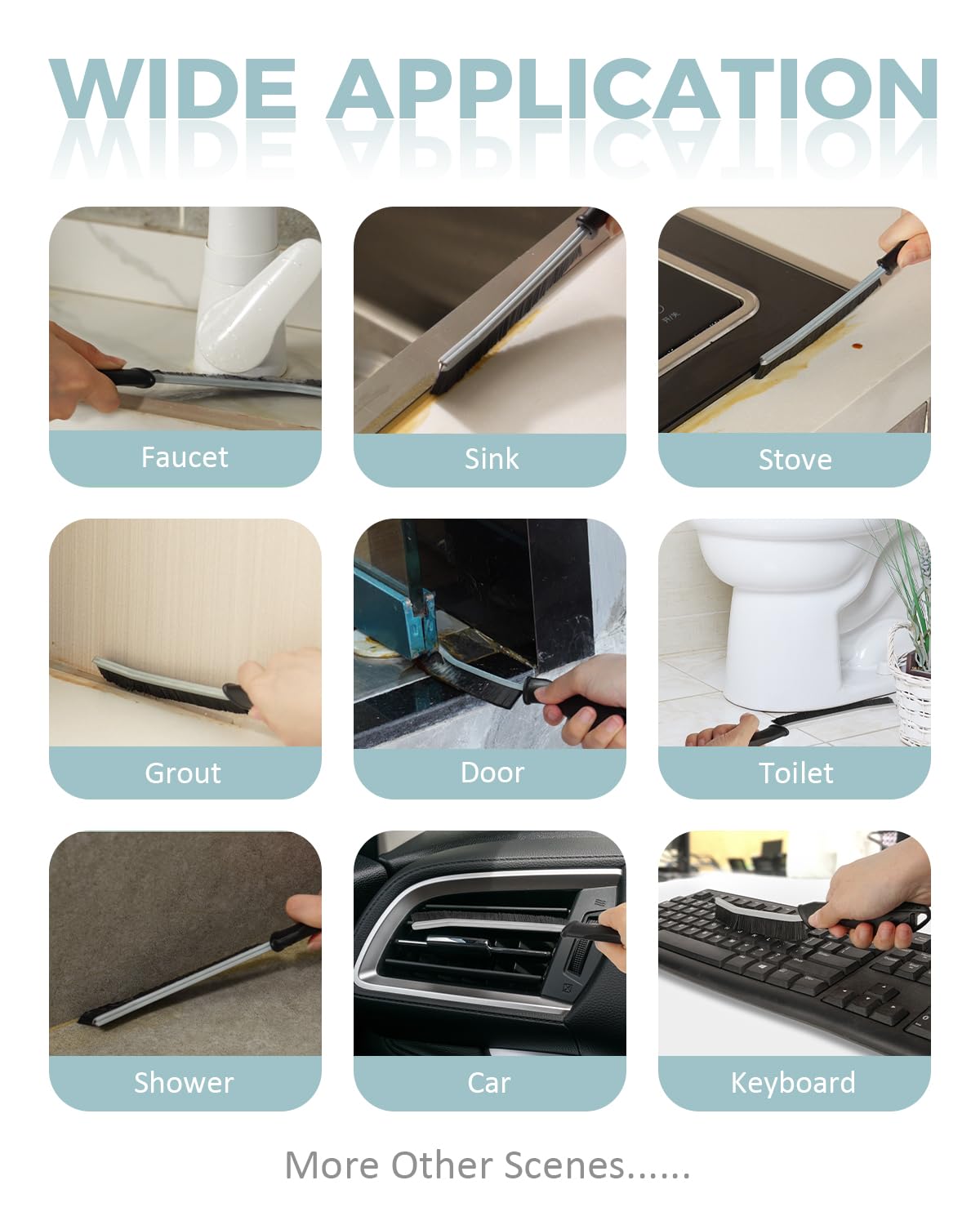 **SXhyf Hard Bristle Cleaning Brush - Multi-Purpose Crevice & Gap Scrub Brush for Bathroom, Kitchen, Window, Faucet, Toilet & Car Detailing - Essential Household Cleaning Tool for Tough Grime & Stains**    *(Perfect for Deep Cleaning Tiles, Grout, Corners & Hard-to-Reach Areas - Ideal for Home, Office & Auto Detailing)*