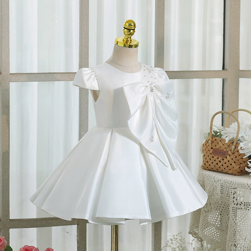 Adorable Baby Girl Puffy Beauty Pageant Dress with Big Bow - Toddler Princess Party Gown for Birthday, Photo Shoots & Special Occasions