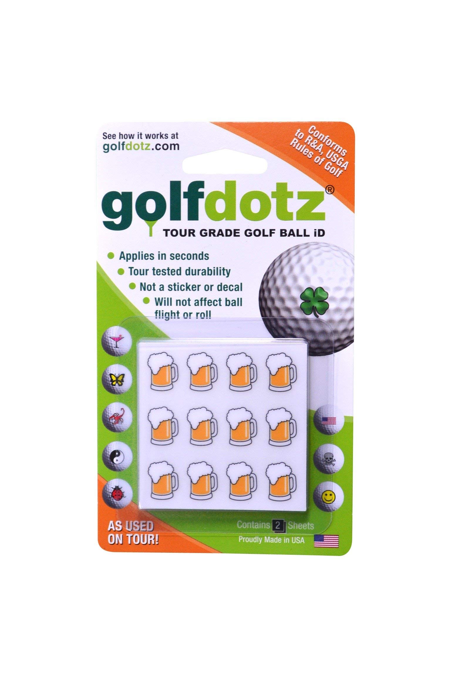 Premium Golf Ball Markers & Stickers - Unique Golf Ball Stamps & Durable Decals for Men & Women | Golfdotz Golf Accessories for Personalized Ball Identification & Game Enhancement