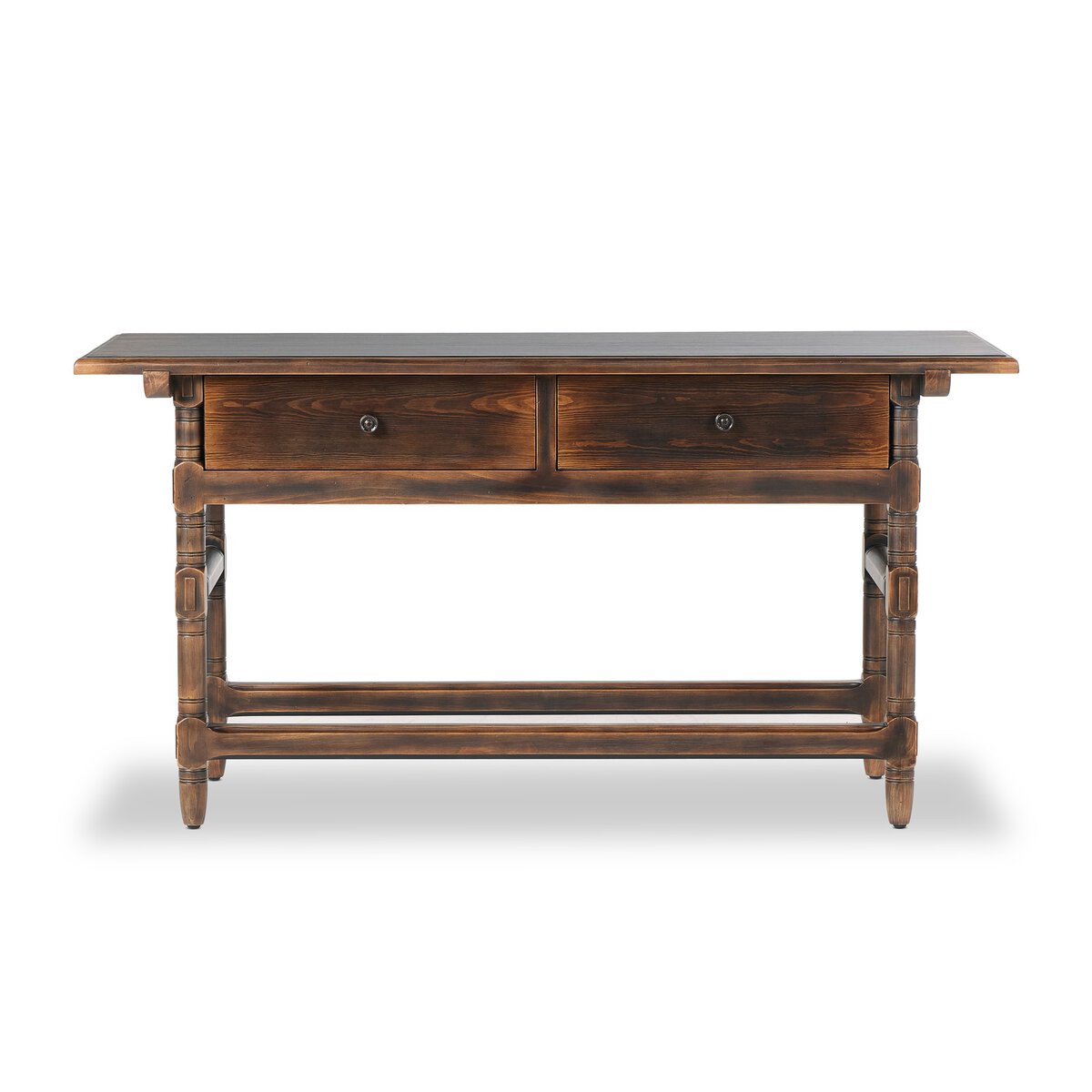 Colonial Style Dining Table - Solid Wood Farmhouse Table for Kitchen, Dining Room | Perfect for Family Gatherings & Dinner Parties