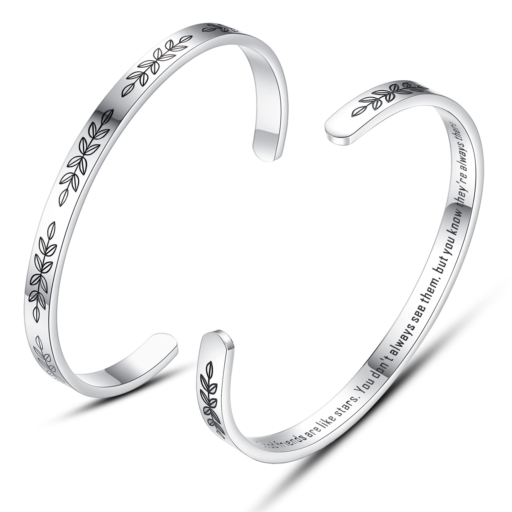 Personalized Cuff Bracelets for Women & Teen Girls - Best Friend, Sister, Mom, Daughter, Granddaughter, Cousin - Custom Birthday, Mother's Day, Christmas, Easter Jewelry Gift - Perfect for Parties, Weddings & Everyday Wear