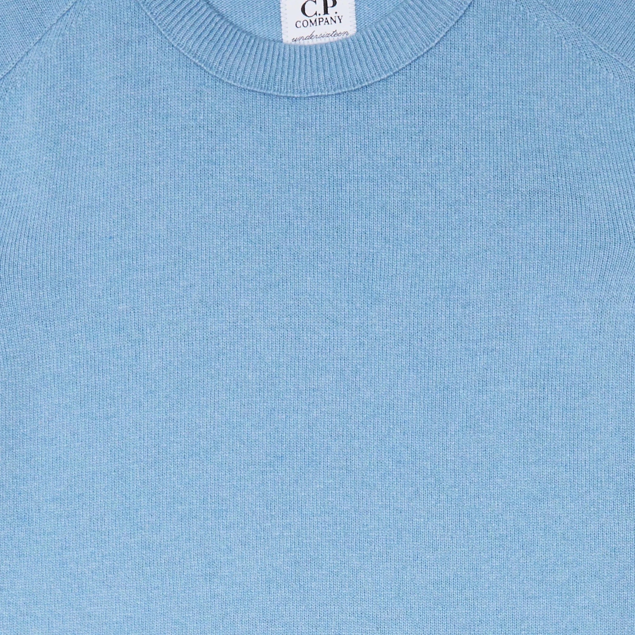 CP Company Kids Merino Wool Lens Knit Sweater - Warm & Soft Winter Pullover for Boys & Girls - Perfect for School, Outdoor Play & Family Photos