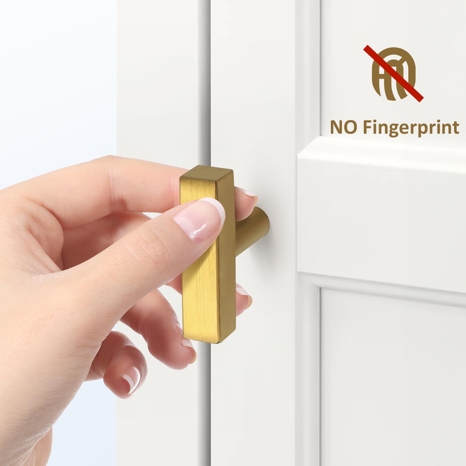 25 Pack Gold 2 Inch (50mm) Square T Bar Cabinet Handles - Kitchen & Bathroom Drawer Pulls for Furniture Hardware | Durable & Stylish Cabinet Knobs for Home Renovation & DIY Projects