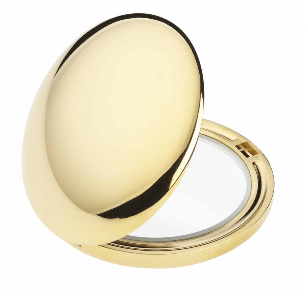 Janeke Round Double Sided Compact Mirror with 3X Magnification - 2 Inch Travel Makeup Mirror for Handbag, Purse & On-the-Go Touch Ups