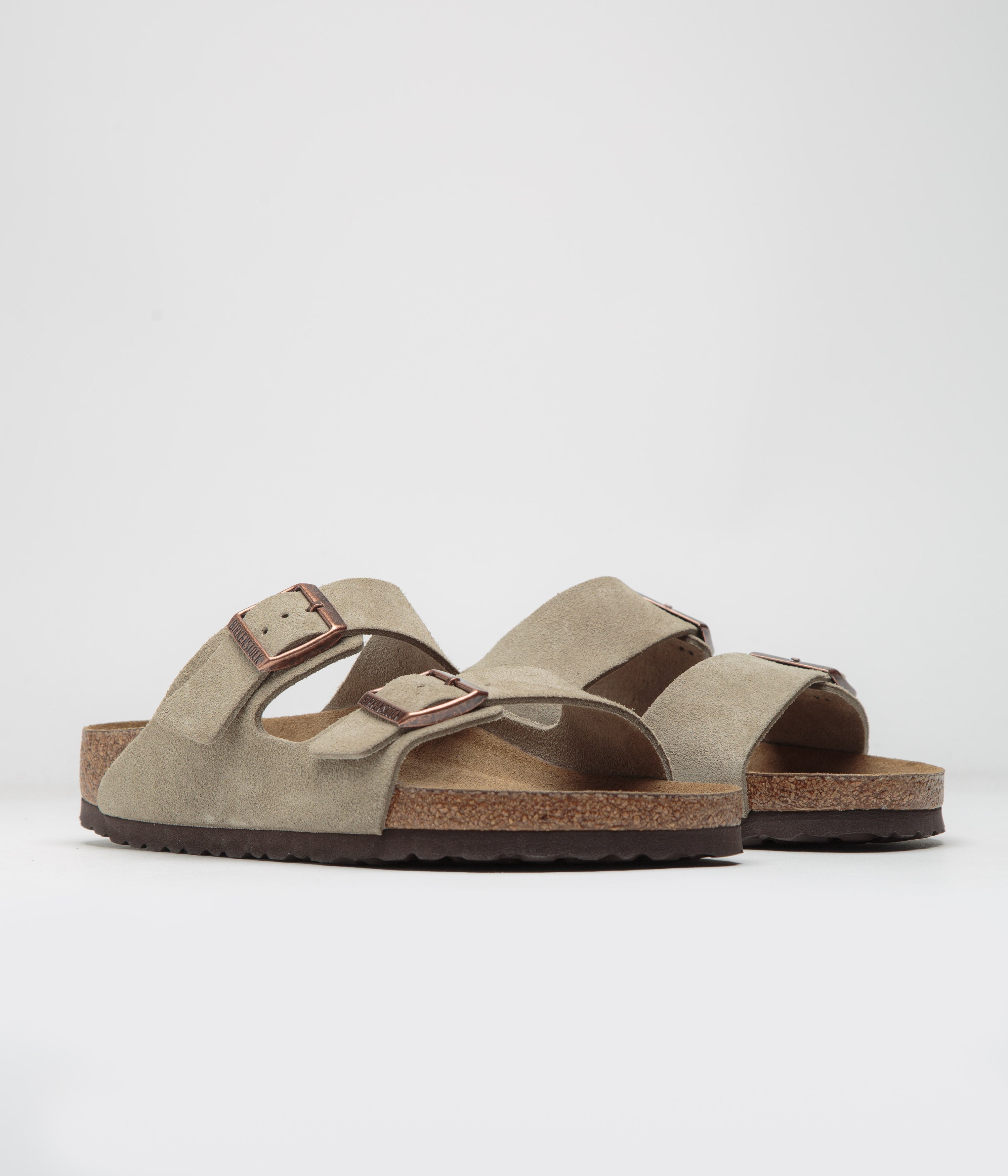 Birkenstock Arizona BS Narrow Sandals for Women - Comfortable Taupe Suede Footbed Sandals | Perfect for Casual Wear, Beach & Summer Outfits
