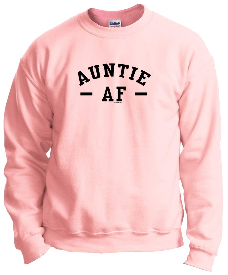 ThisWear Women's Auntie AF Crewneck Sweatshirt - Funny Aunt Gifts for Women, Birthday & Christmas Presents - Cozy Casual Wear for Family Gatherings & Holidays