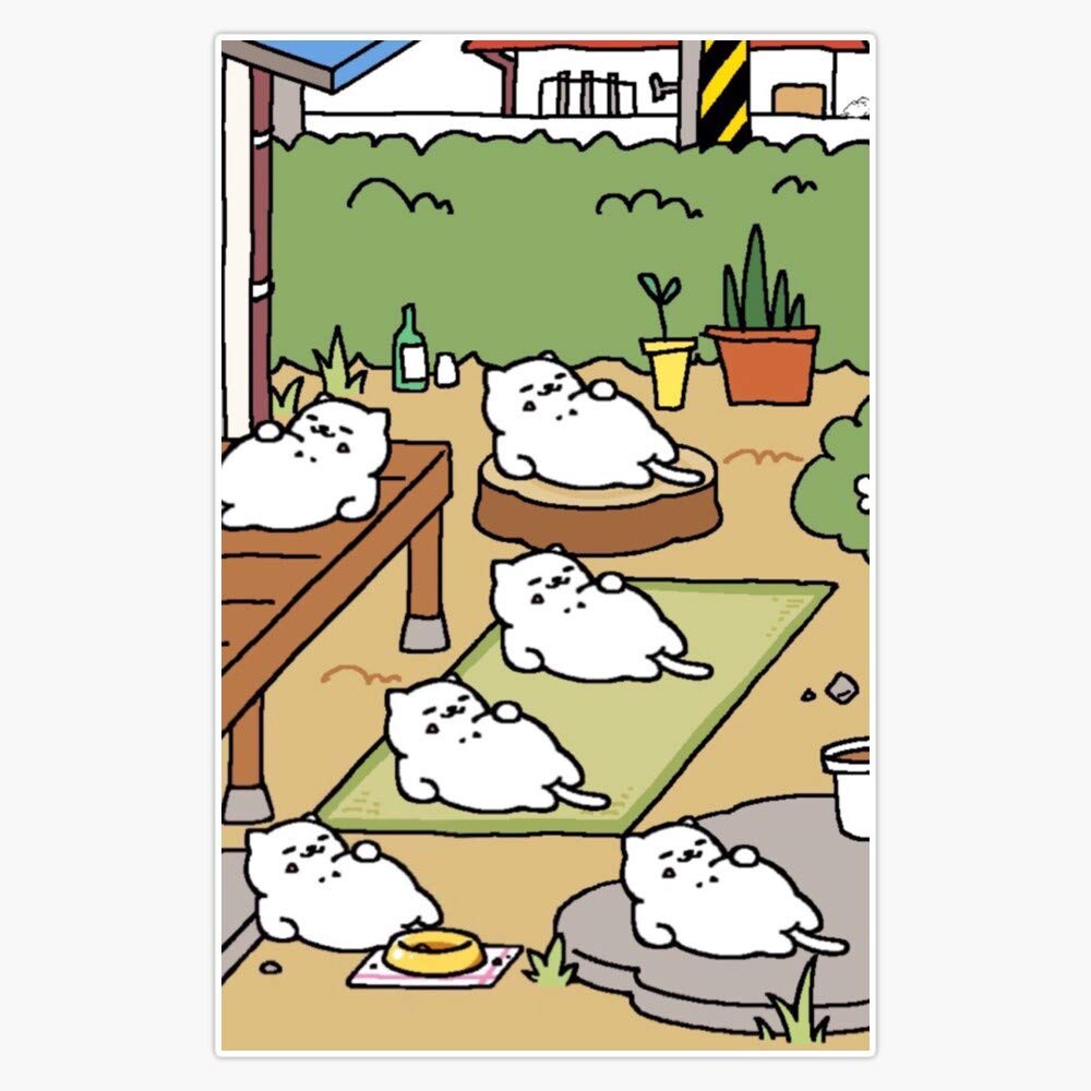 Leyland Designs Neko Atsume Tubbs Vinyl Sticker - Durable 5