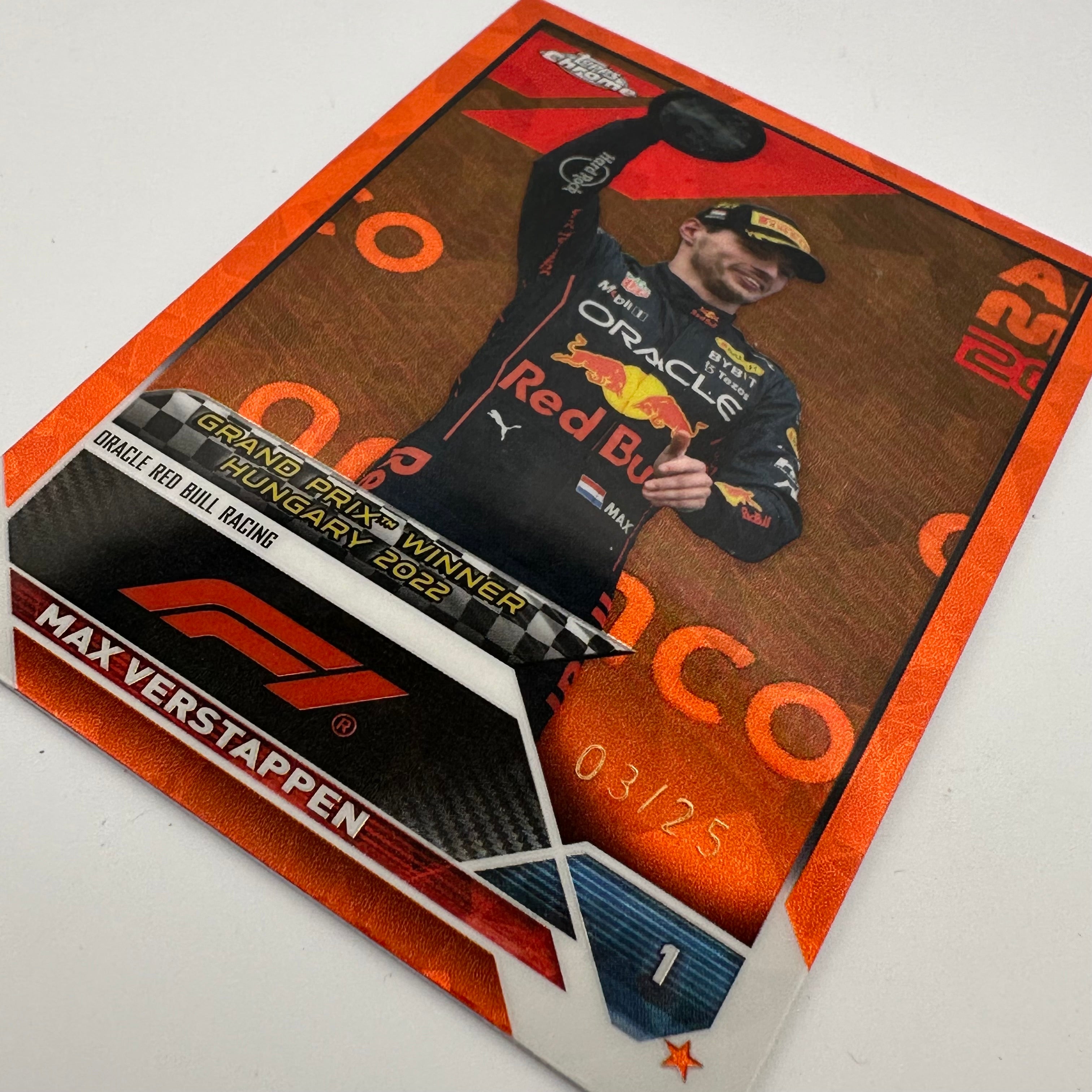 2023 Topps Chrome Sapphire Max Verstappen #156 Orange Racing Card - Collectible F1 Memorabilia for Fans & Sports Card Enthusiasts | Perfect for Trading, Displaying, and Gifting