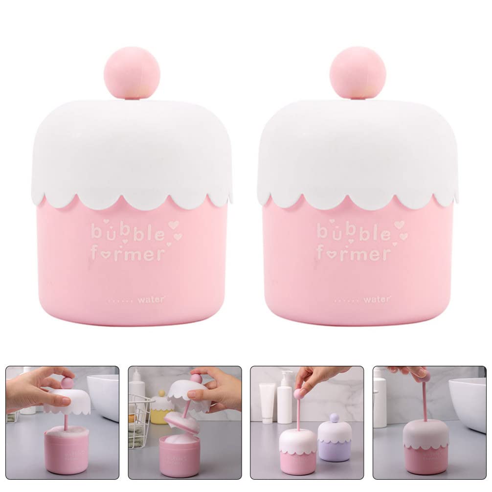 Zerodeko 2-Pack Facial Foamers - Bubble Foam Maker Device for Cleansing & Body Wash | Empty Foam Pump Bottles & Travel Containers | Perfect for Skincare Routine, Shower Gel & Travel Toiletries