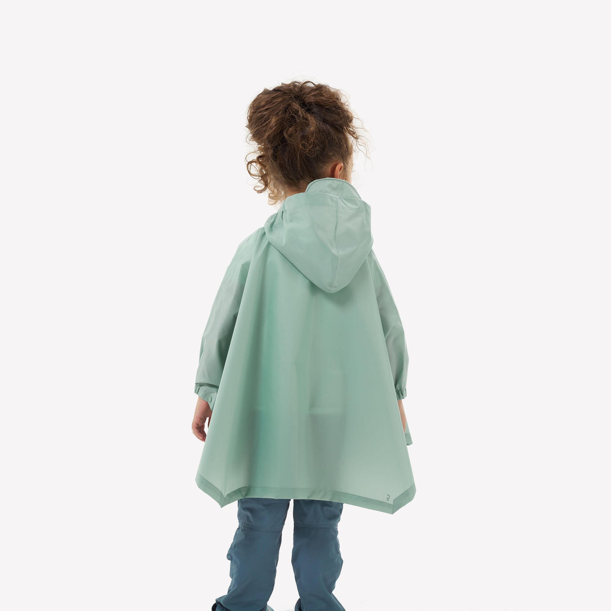 Quechua MH100 Kids Rain Poncho Waterproof Lightweight Hooded Jacket for Boys & Girls Ages 2-6 - Perfect for Outdoor Play, Hiking & Rainy Day Adventures