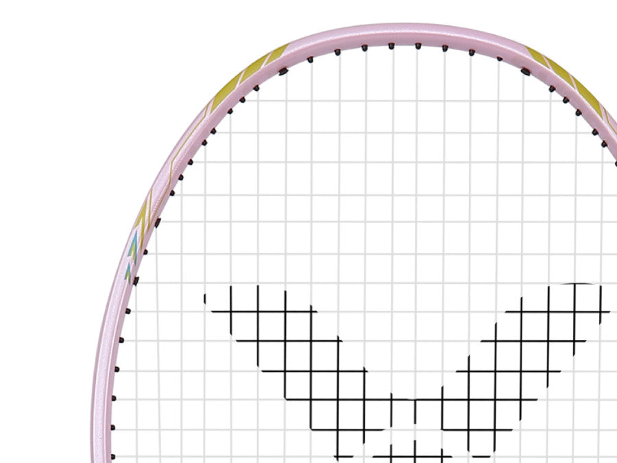 Victor Thruster K 7U Unstrung Badminton Racket - Lightweight Carbon Fiber Badminton Racquet [Pink/Purple] TK 7U T - Perfect for Professional Training & Competitive Play