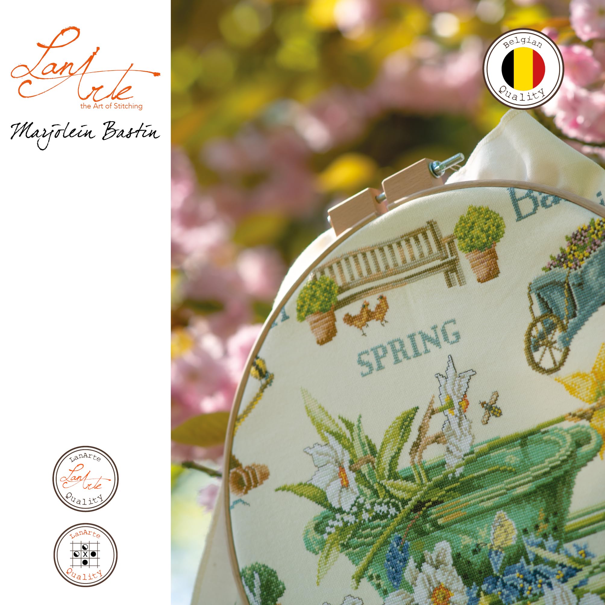 Spring in The Garden Counted Cross Stitch Kit - DIY Embroidery for Home Decor, Gifts & Relaxation