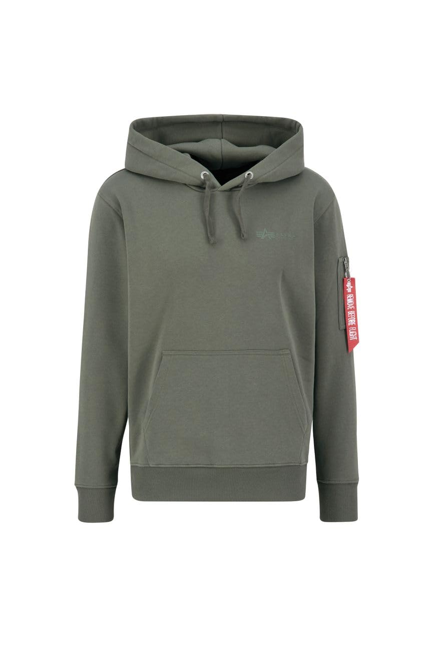 ALPHA INDUSTRIES Men's MA-1 Bomber Hooded Sweatshirt | Military Style Fleece Jacket for Men | Casual Wear & Outdoor Activities