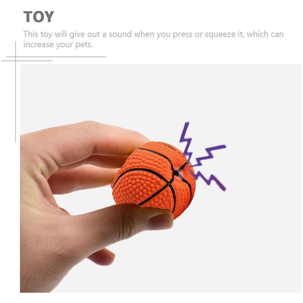 Durable Squeaky Basketball Dog Chew Toy - Interactive Pet Molar Toy for Teeth Cleaning & Playtime - Perfect for Fetch, Training & Indoor/Outdoor Play