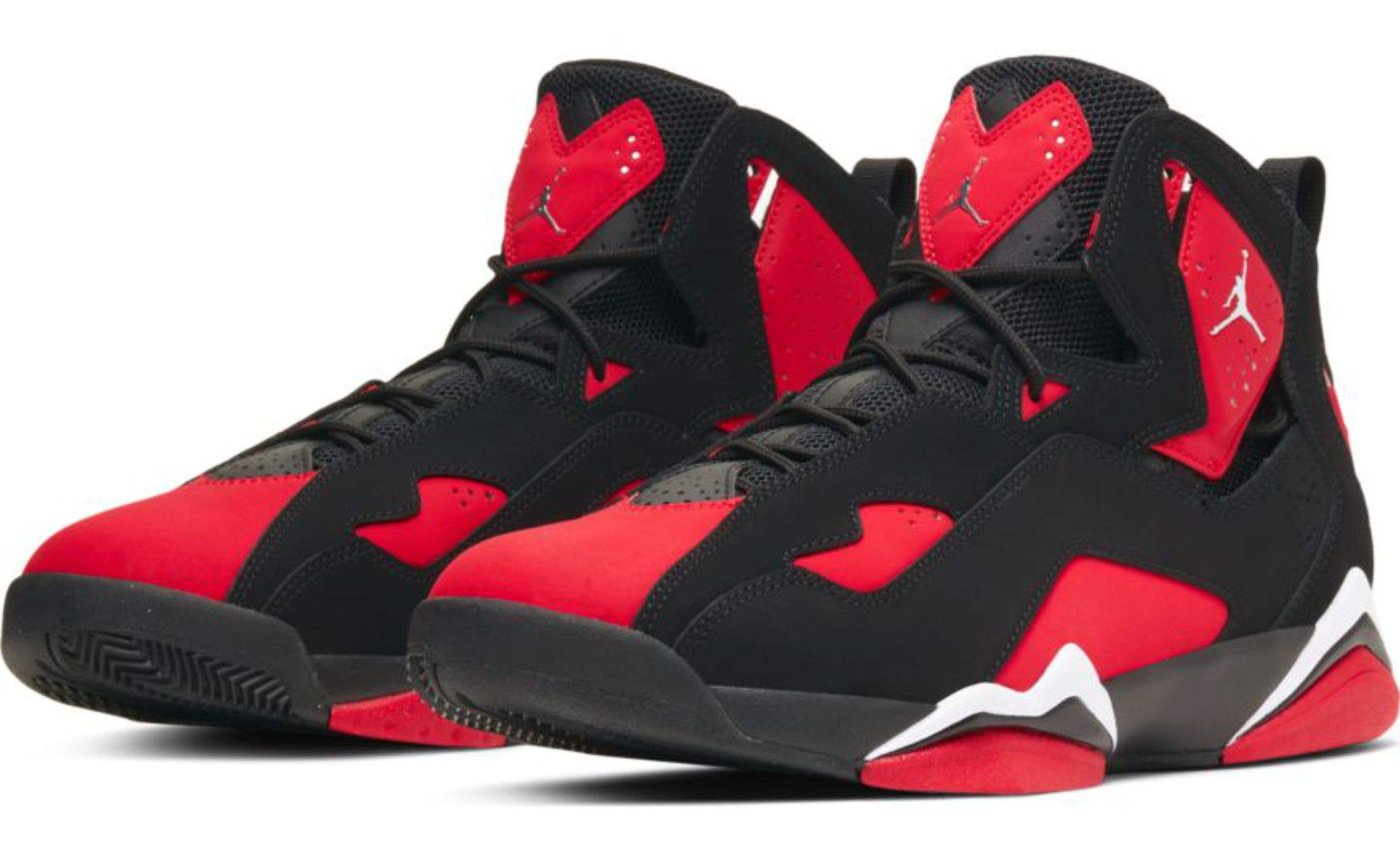 Jordan Men's True Flight Basketball Shoes - Black/Red/White - Size 9.5 D(M US) - High-Performance Basketball Sneakers for Court Play & Streetwear Style