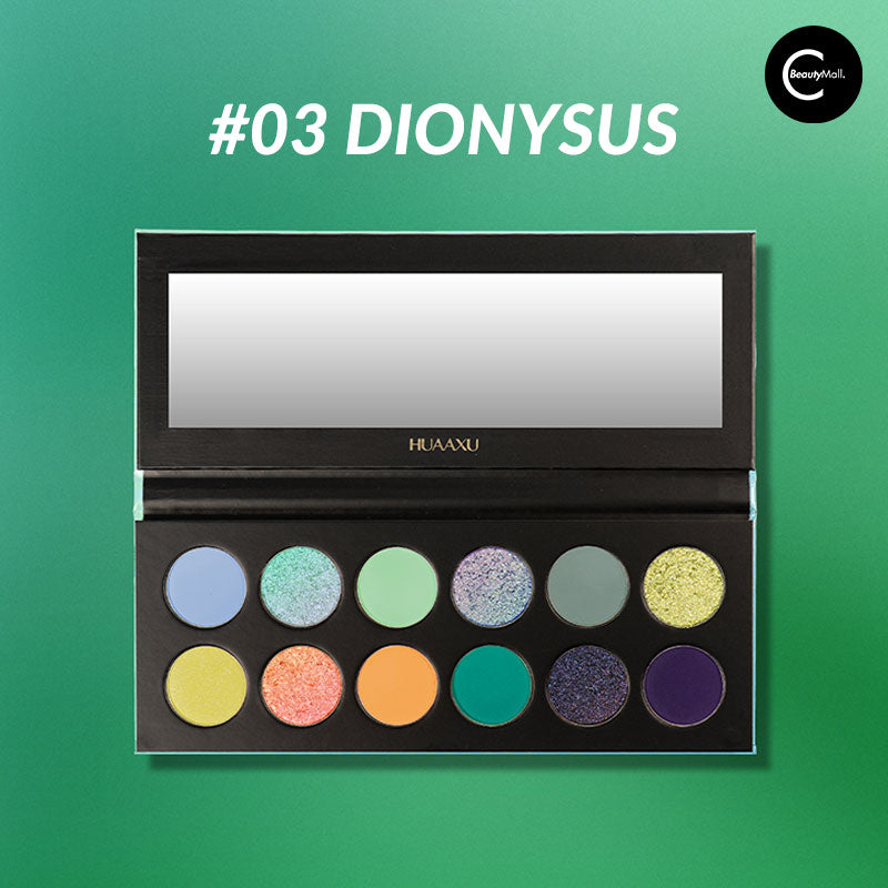HUAXU 12 Color Magnetic Chameleon Eyeshadow Palette - Long Lasting, Highly Pigmented, Vegan & Cruelty Free Makeup for Party, Halloween & Special Occasions