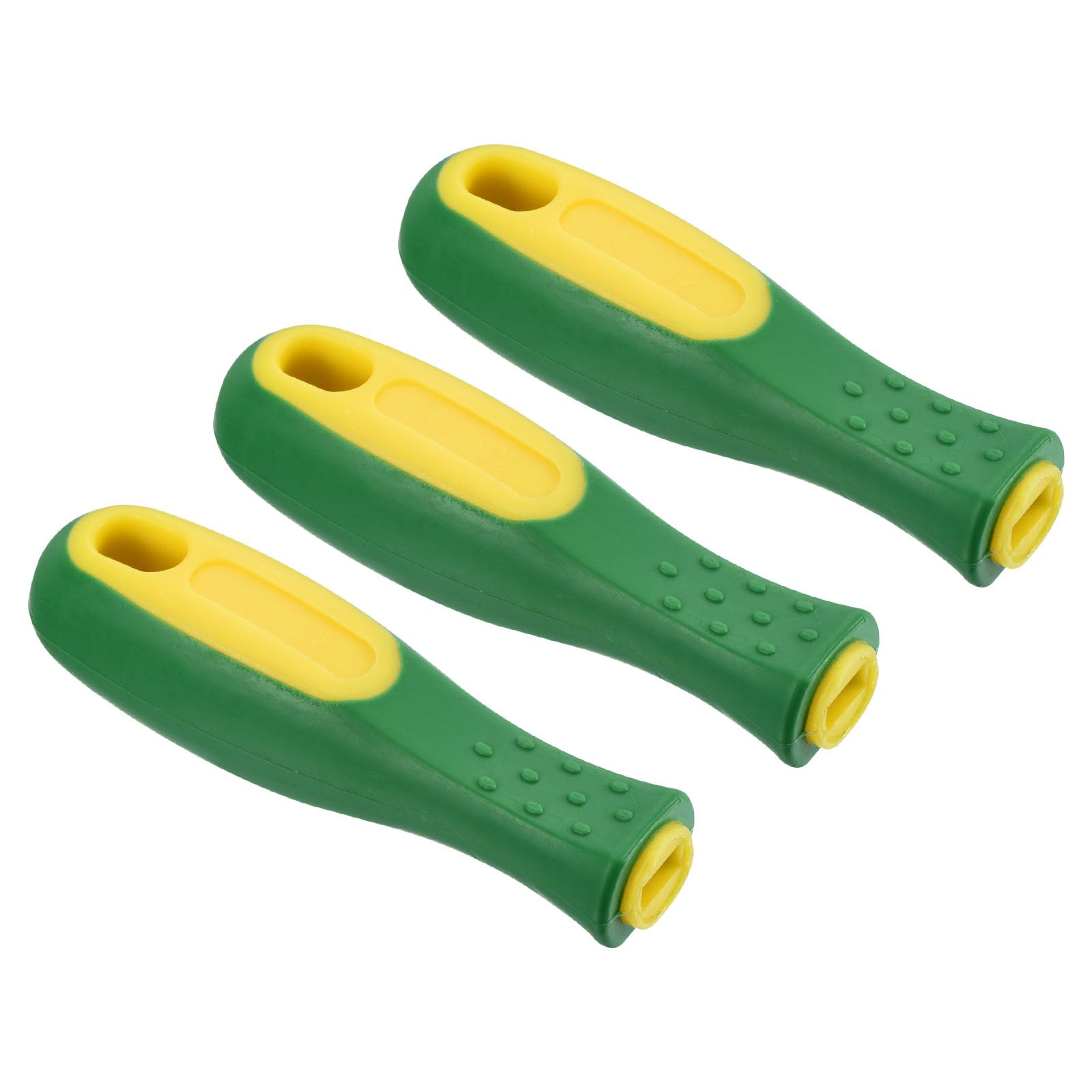 PATIKIL 4.3 Inch Rubber File Handle Replacement - 3 Pack with Metal Collar for 0.39