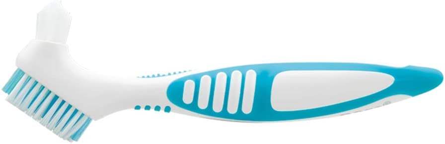 Swiss Denture Brush - Hard & Soft Bristles for Dentures & Retainers | Pack of 3 | Perfect for Travel & Daily Cleaning