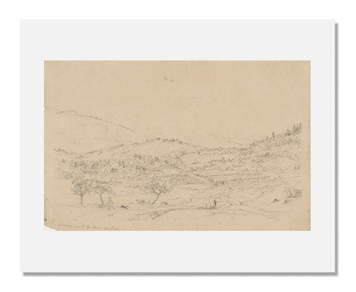 Jasper Francis Cropsey Mt. Moriah from the Glenhouse - Premium Wall Art Print for Home & Office Decor - Perfect for Living Room, Bedroom or Gallery Wall Display