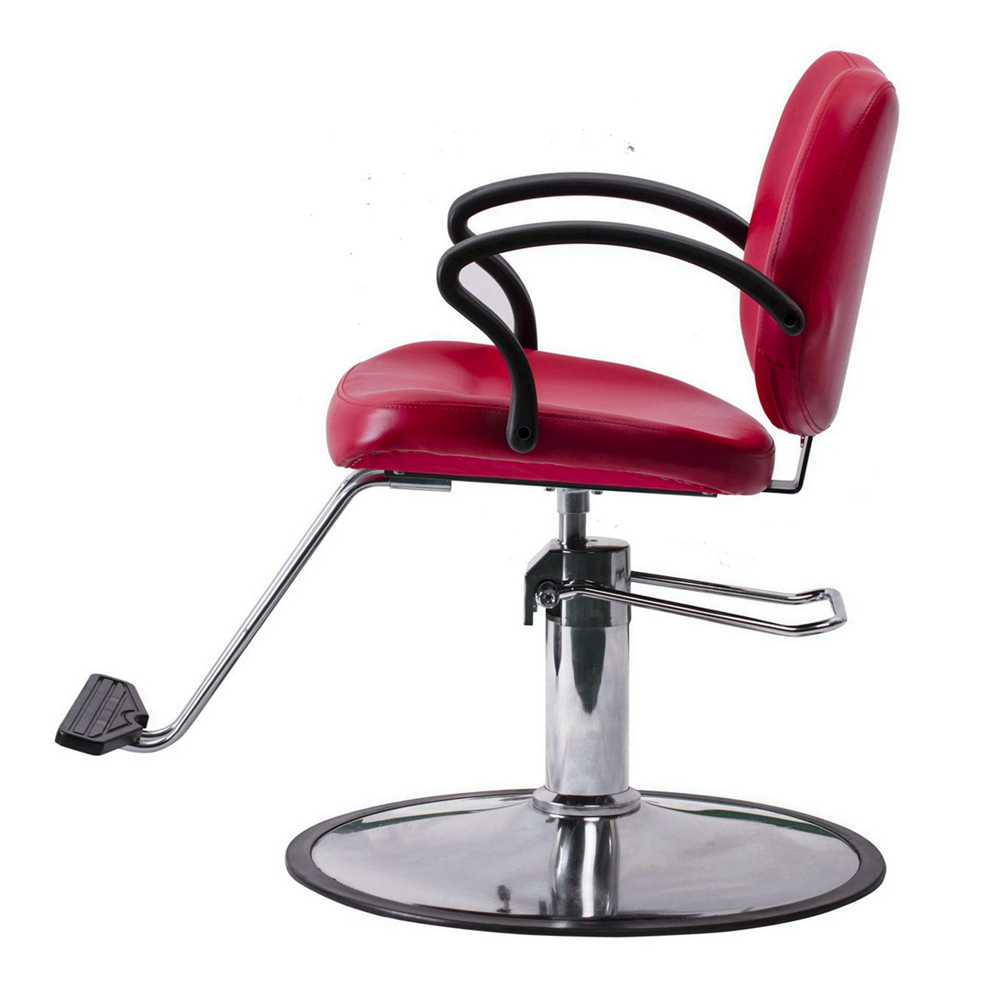 Professional Hydraulic Barber Chair Salon Styling Chair - Adjustable Red Beauty Hairdressing Chair for Hair Stylists | Perfect for Barber Shops, Salons & Home Use