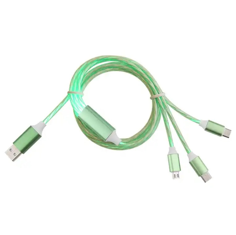 3-in-1 USB Cable with USB C, Micro USB & Lightning Connectors - Fast Charging & Data Sync for iPhone, Android & More | Perfect for Home, Office & Travel