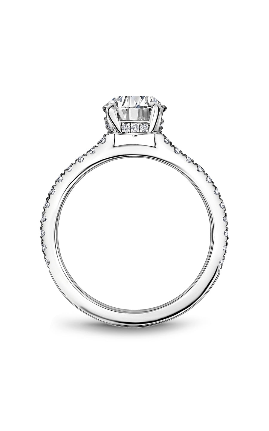 Noam Carver B502 02A Bridal Engagement Ring - Elegant Wedding Band for Women, Perfect for Proposals & Anniversaries