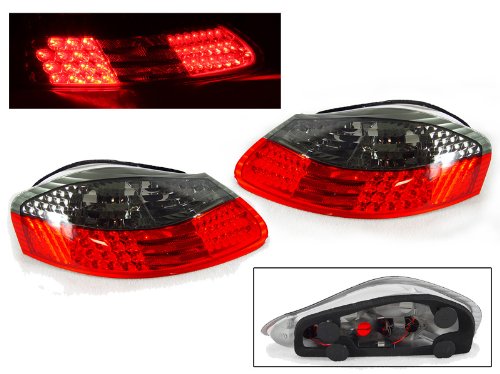 DEPO Roadster Red/Smoke LED Tail Lights Set - Compatible with 1997-2004 Porsche Boxster 986 | High-Performance Lighting Upgrade for Enhanced Style & Nighttime Visibility