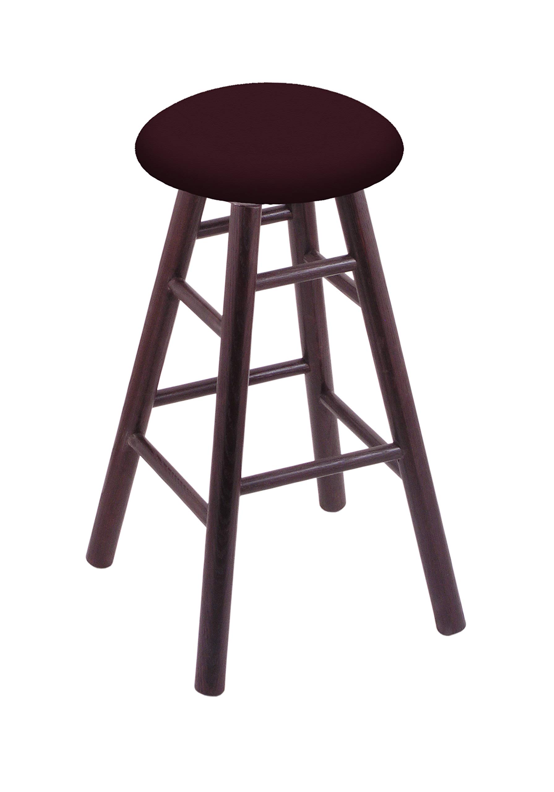 Dark Cherry Oak Counter Stool with Canter Bordeaux Seat - Bar Stool for Kitchen Island, Breakfast Nook & Home Bar Decor