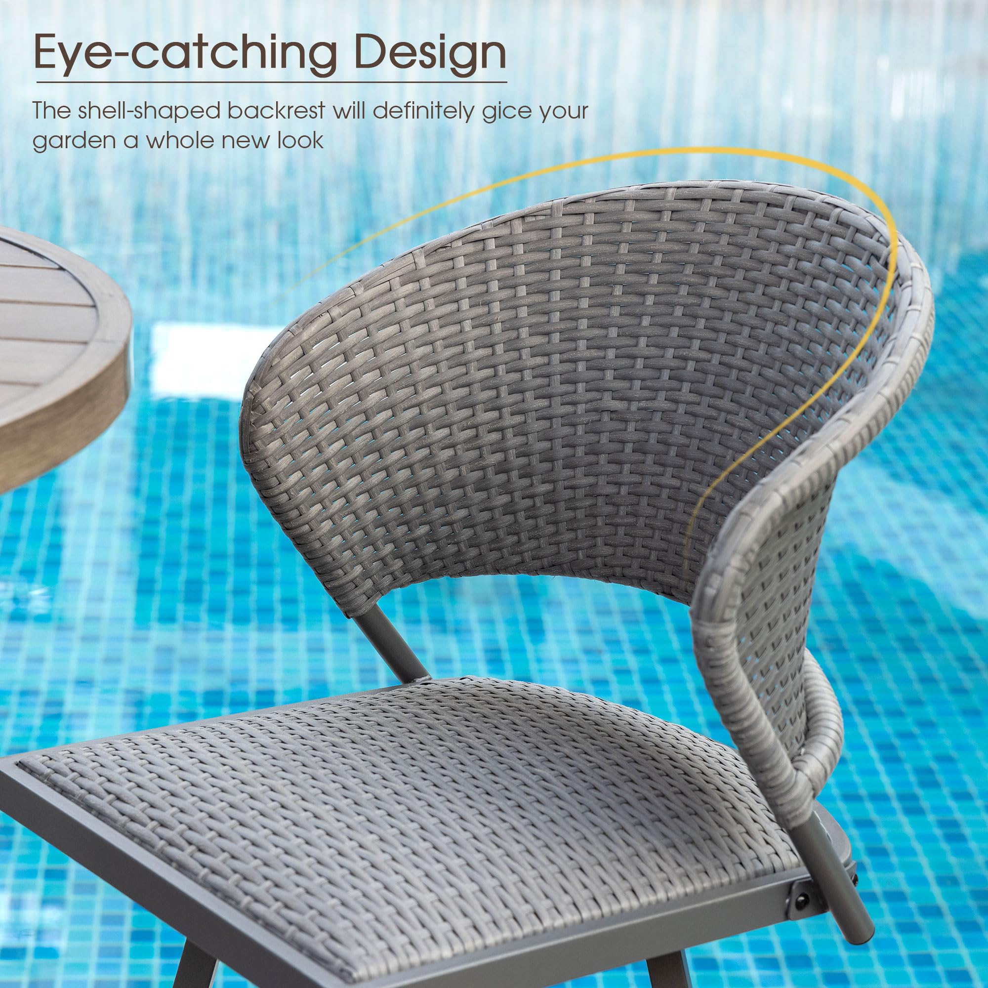 VICLLAX 3-Piece Outdoor Bar Set with 28