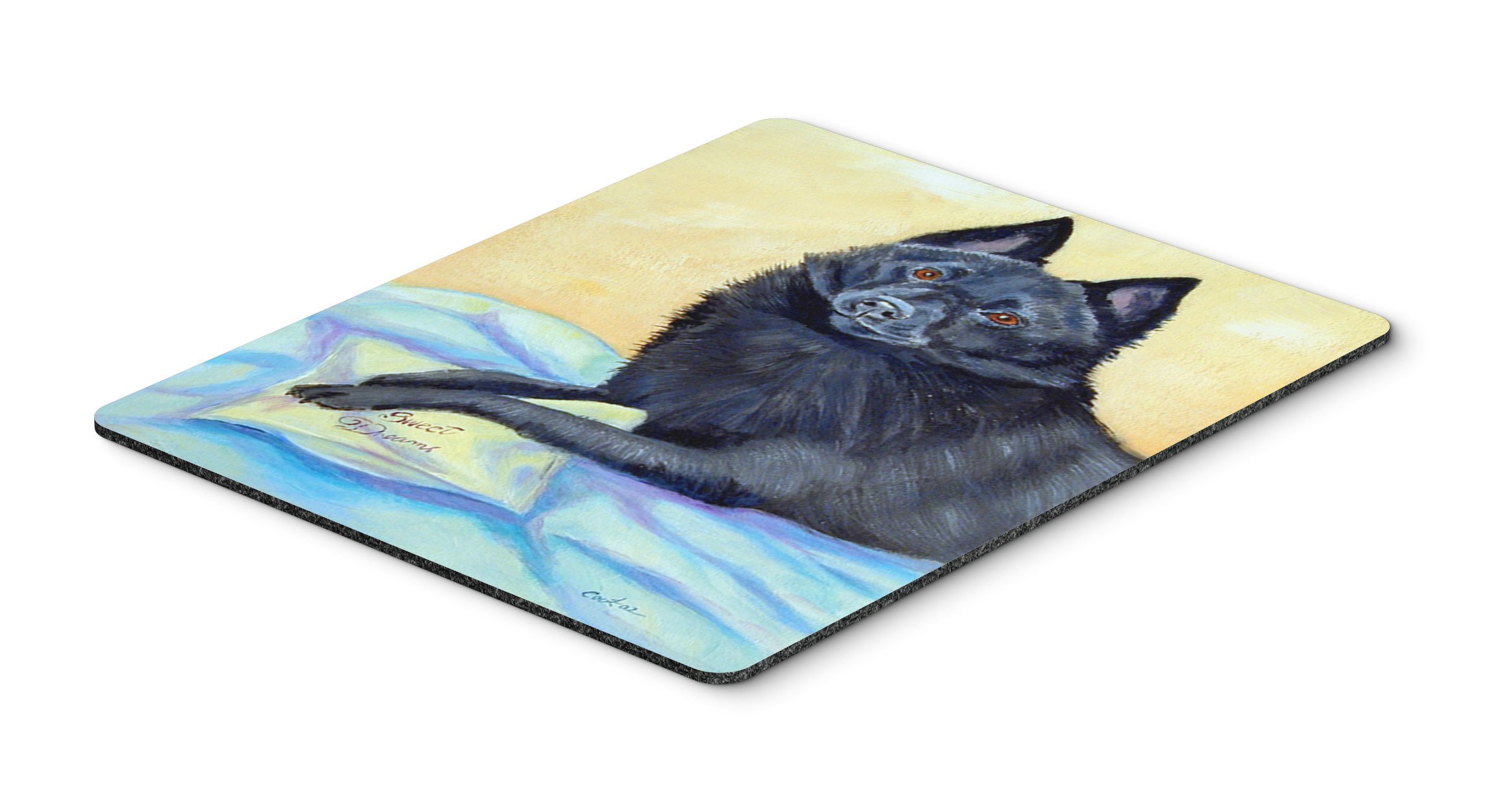 Caroline's Treasures 7152MP Schipperke Sweet Dreams Mouse Pad - Large Washable Non-Slip Desk Mat for Home Office, Gaming & Computer Work | Cute Dog Design Hot Pad & Trivet for Kitchen Use
