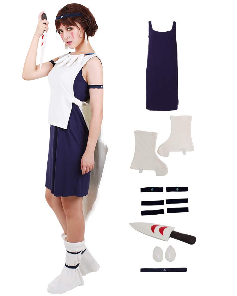 Miccostumes Women's Anime Princess Cosplay Costume Set with Hair Bands, Earrings & Boot Covers - Perfect for Halloween, Cosplay Events & Anime Conventions