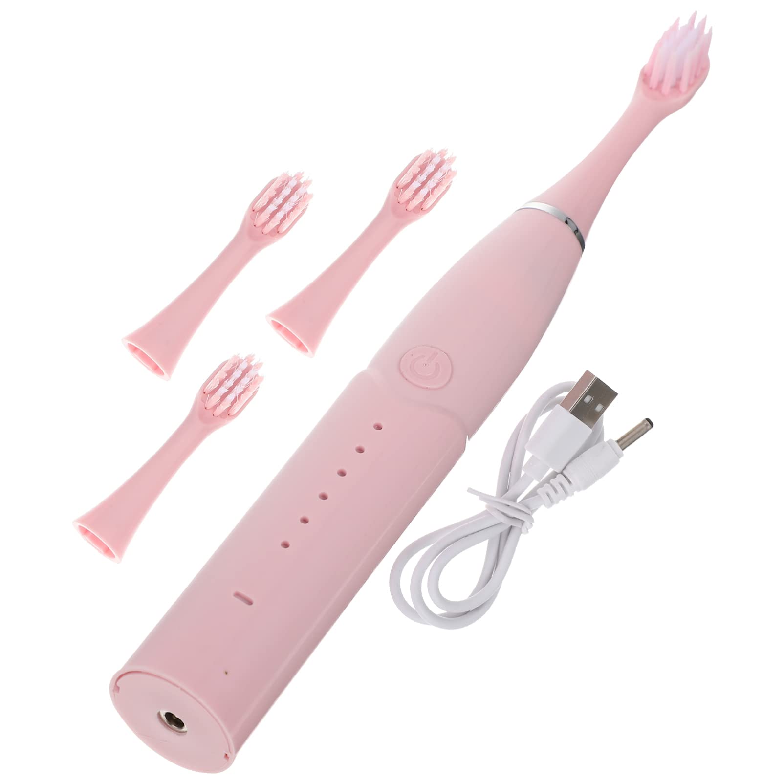 GLEAVI Rechargeable Electric Toothbrush for Kids with Timer & 2 Brush Heads - Soft Bristles for Gentle Cleaning, Pink (Ideal for Girls & Boys Ages 3-12) - Perfect for Daily Oral Care, Travel & School Use
