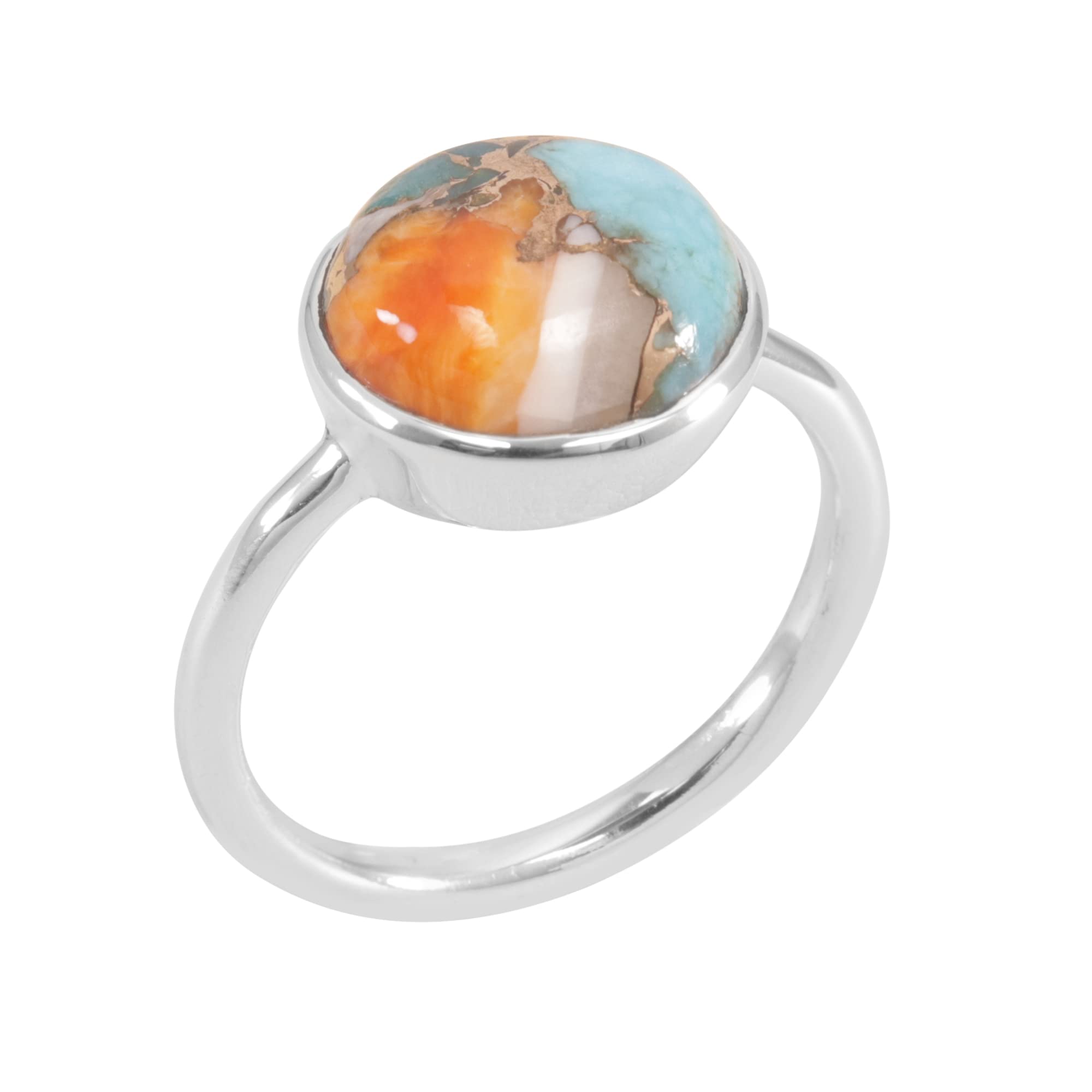 925 Sterling Silver Oyster Turquoise Ring for Women | Elegant Engagement & Gift Idea | Perfect for Weddings, Anniversaries & Special Occasions