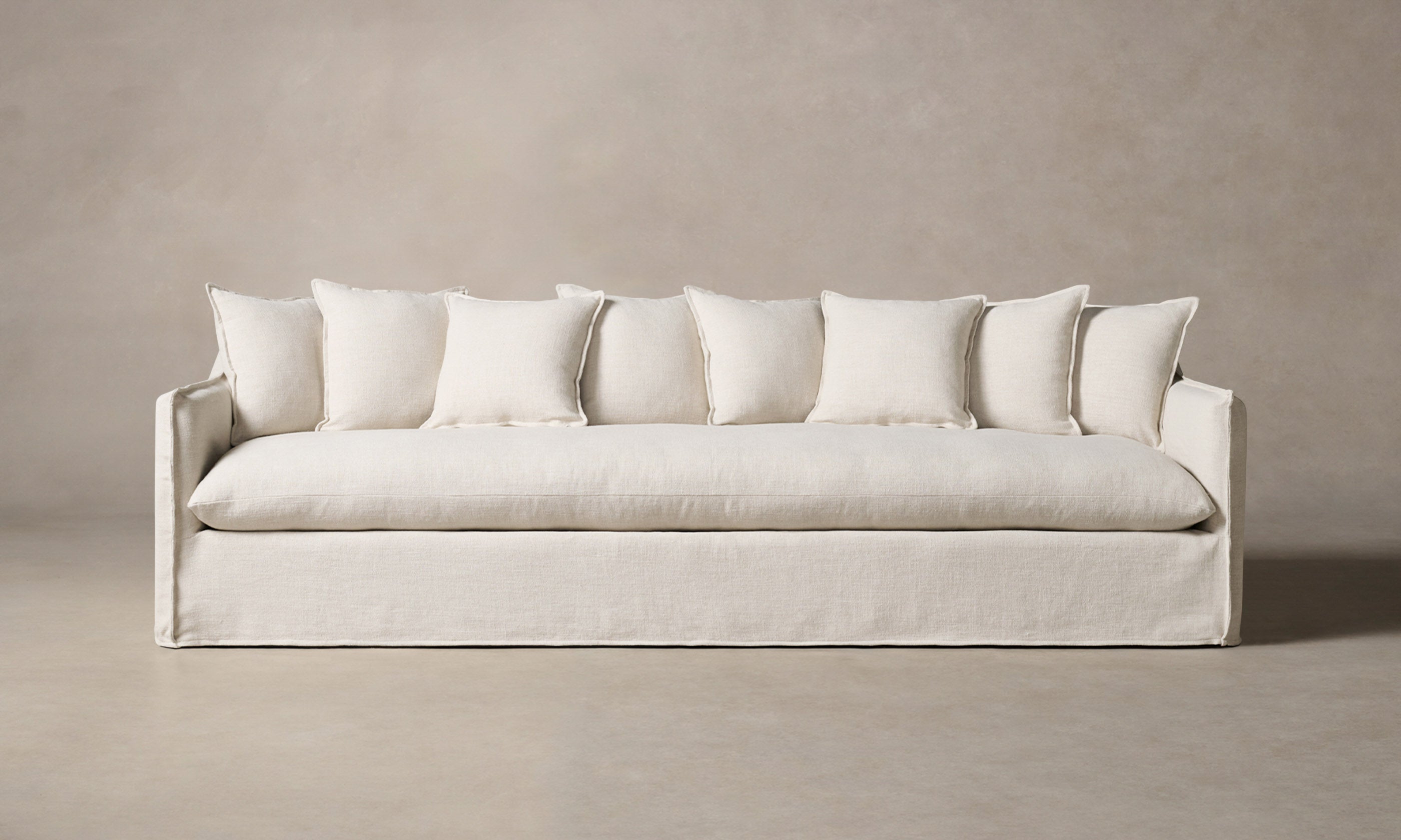 Dune Sectional Sofa - Performance Linen Weave Fabric in Pure White | Modern Living Room Furniture for Home & Office