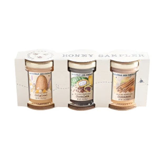 Savannah Bee Company Whipped Honey Sampler - 3 Flavors of Creamed Honey Gift Set | Perfect for Tea, Toast & Baking | Natural Sweetener for Breakfast & Desserts